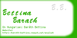 bettina barath business card